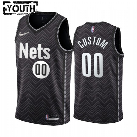 Kinder NBA Brooklyn Nets Trikot Benutzerdefinierte 2020-21 Earned Edition Swingman